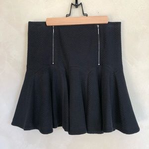 Rebecca Taylor zip trim flare skirt